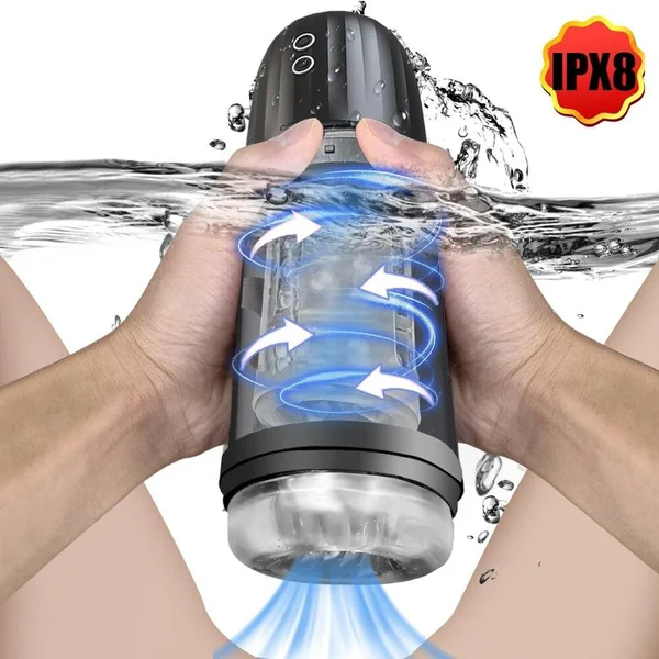 IPX8 Waterproof Male Masturbator Automatic Rotation Sucking Masturbation Cup Glans Trainer Sex Toys for Men Adults Goods 18