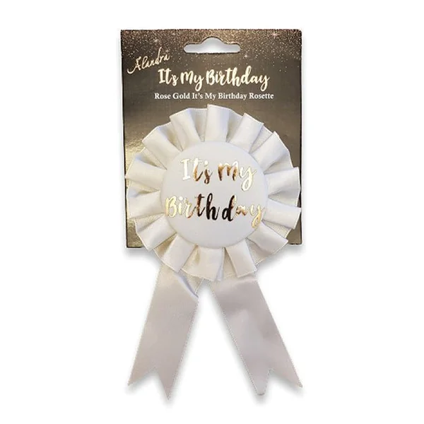 It's My Birthday Badge - Rose Gold