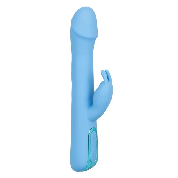 Jack Rabbit Elite Rotating Rabbit Silicone Rechargeable Vibrator - Blue