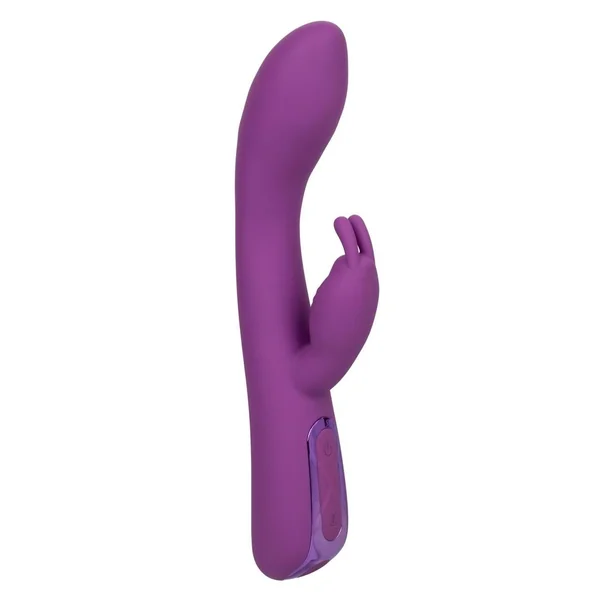 Jack Rabbit Elite Warming Rabbit Rechargeable Silicone Vibrator with Clitoral Stimulator - Purple