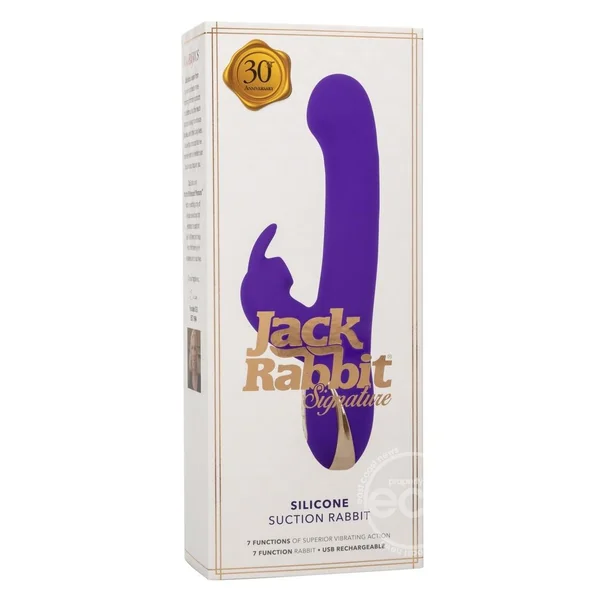 Jack Rabbit Signature Rechargeable Silicone Suction Rabbit Vibrator - Purple