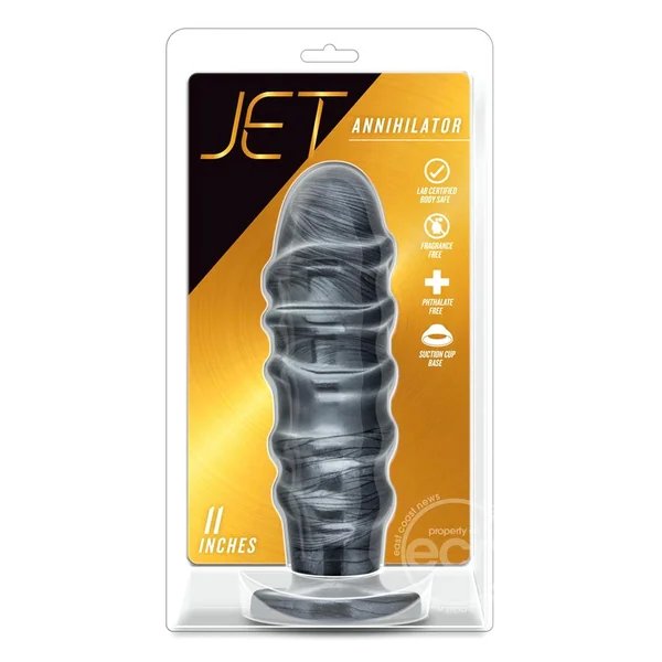 Jet Annihilator Butt Plug - Carbon Metallic Black