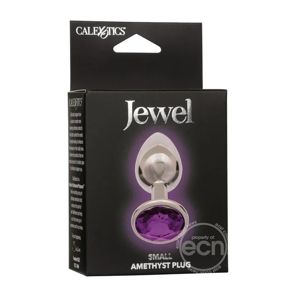 Jewel Amethyst Aluminum Anal Plug - Small - Purple