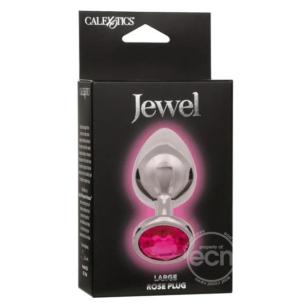 Jewel Rose Aluminum Anal Plug - Large - Pink