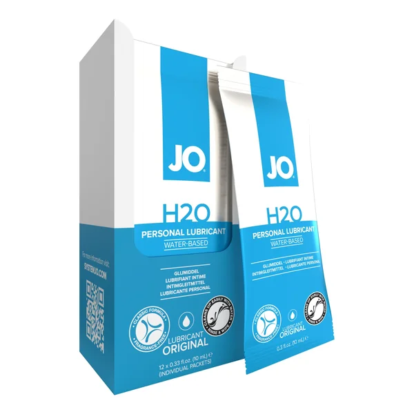 JO H2O Foil Display Box – Original – Lubricant 0.34 floz / 10 mL