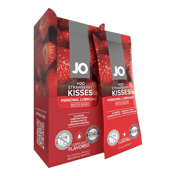 JO H2O Foil Display Box – Strawberry – Lubricant 0.34 floz / 10 mL