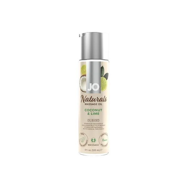 JO Naturals Coconut & Lime Scent Moisturizing Aromatherapy Vegan Massage Oil