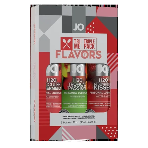 JO Tri-Me Triple Pack – Flavors – Various – Lubricant 1 floz / 30 mL