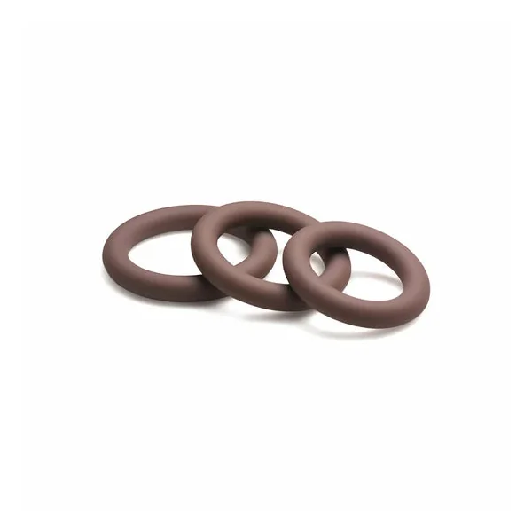 Jock Silicone Cock Ring 3-Piece Set Dark