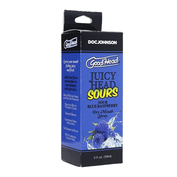 Juicy Head Sours Sour Blue Raspberry Flavored Lubricant