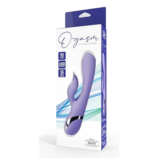 Juicy O-Gasm Stimulator Rechargeable Rabbit Vibrator - Purple