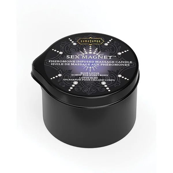Kama Sutra Sex Magnet Candle w/Pour Spout -Blue Lotus - 2 oz.