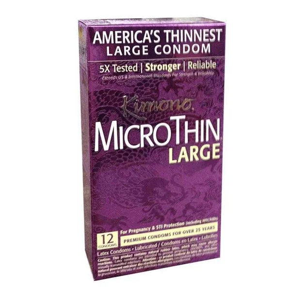 Kimono MicroThin Large Condoms 12 Pk