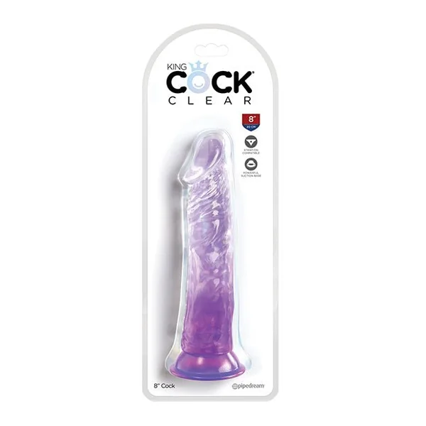 King Cock Clear 8" Cock - Purple