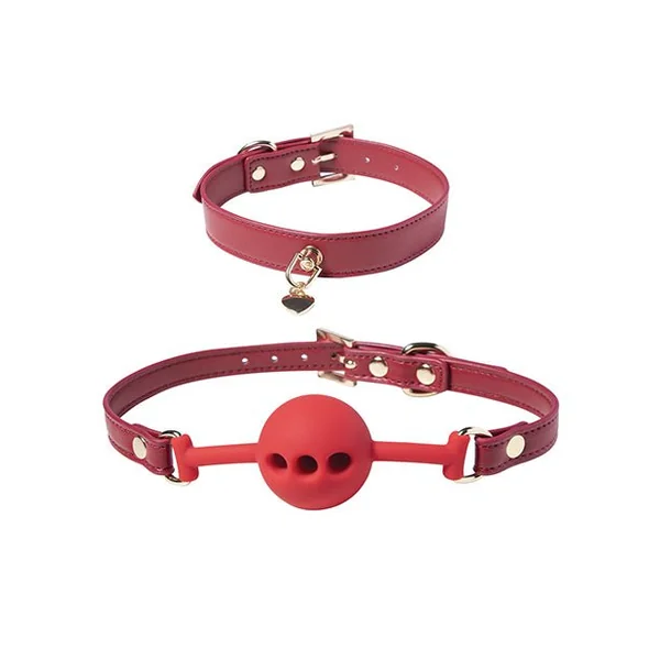 Kinky Play Box Red Passion 8 pc Set Bondage Kit - Red