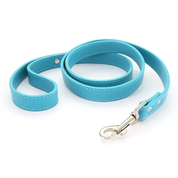Lake Blue Allure Leather Leash