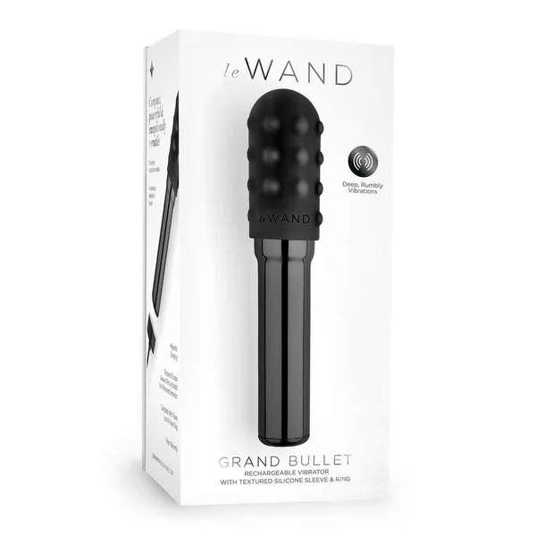 Le Wand Grand Bullet Rechargeable Silione Vibrator - Black