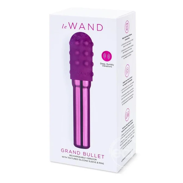 Le Wand Grand Bullet Rechargeable Silione Vibrator - Cherry