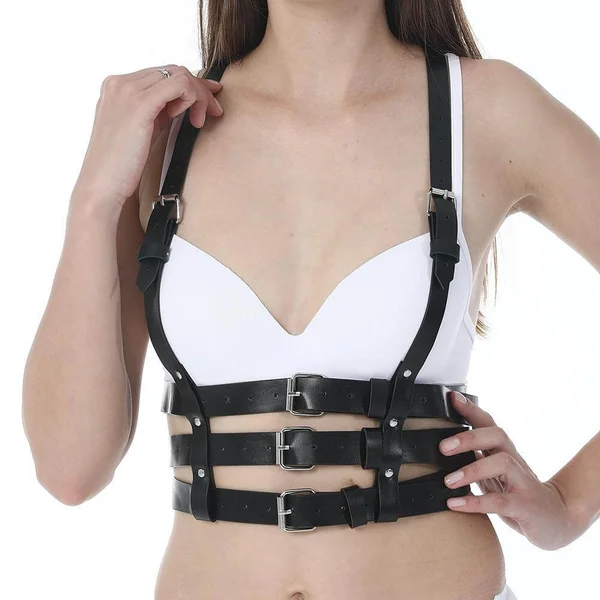 Leather Chest Harness – Adjustable Fetish Restraint