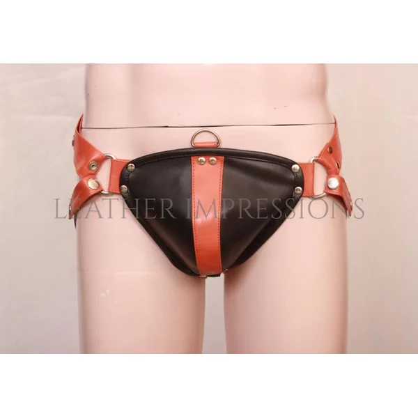 Leather Jockstrap with D-ring