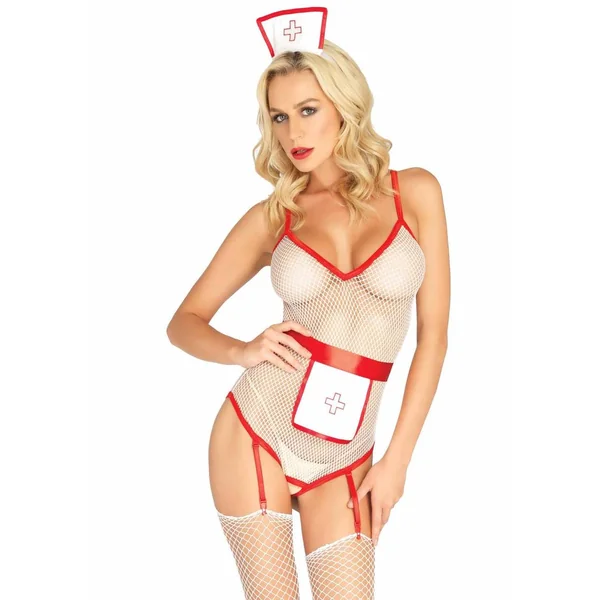 LEG AVENUE 3 PC TLC NURSE OUTFIT OS