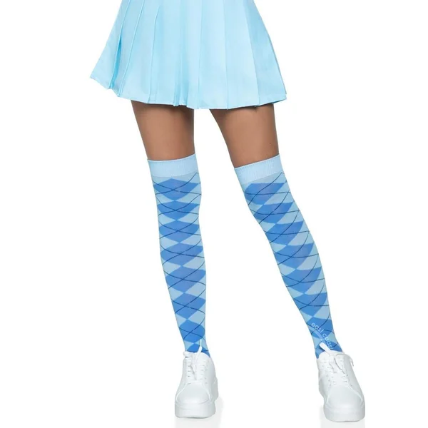 Leg Avenue Argyle Knit Over The Knee Socks - O/S