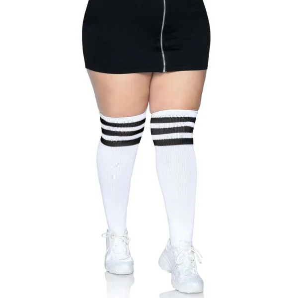 Leg Avenue PLUS Over The Knee Athletic Socks - 1X/2X