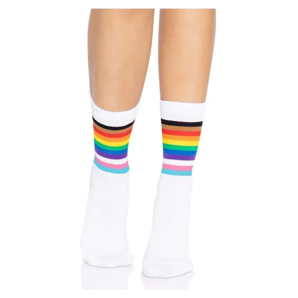 Leg Avenue Pride Crew Socks - OS - Rainbow