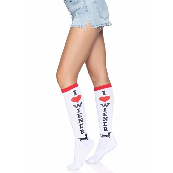 LEG AVENUE WEINER DOG KNEE HIGH - O/S