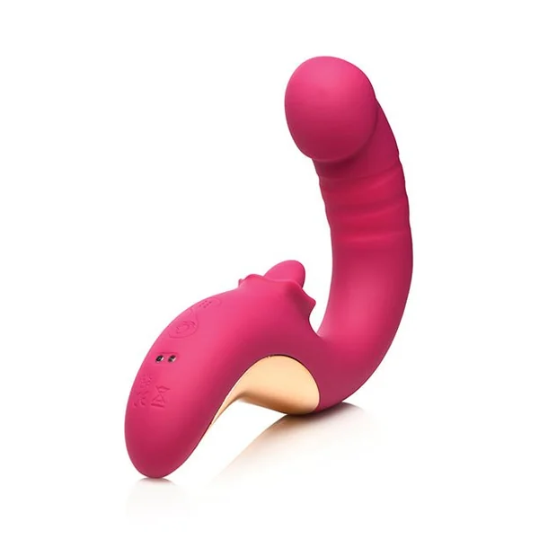 Lickgasm Tease & Please Thrusting & Licking Vibrator - Pink