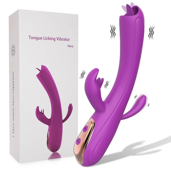 Licking Tongue 10 Vibration Modes G-spot Clitoral Stimulator Masturbations Sexy Toy
