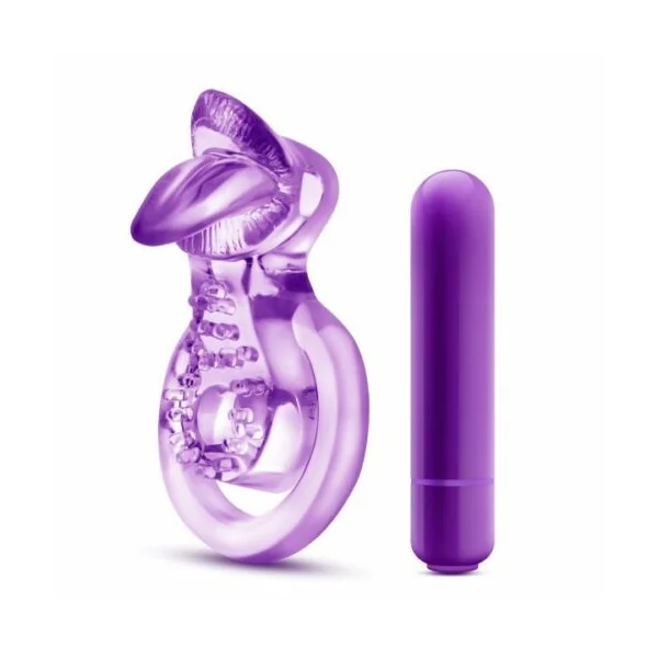 Licking Tongue Vibrating Double Strap Penis