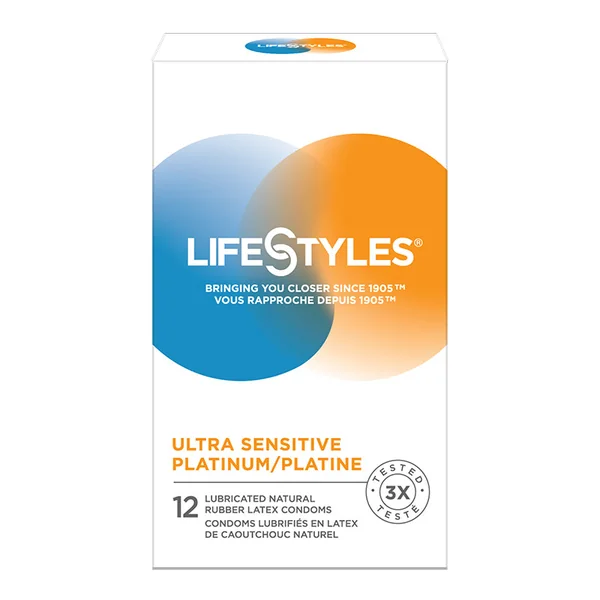 Lifestyles Condoms Ultra Sensitive Platinum Condom 12 Pack