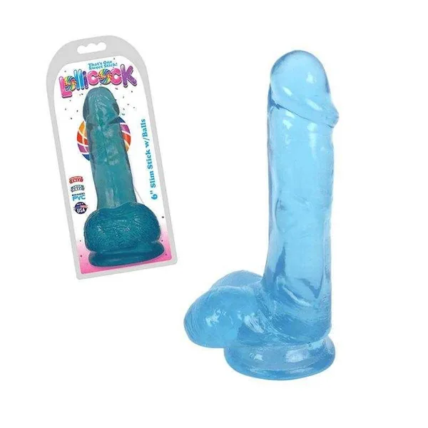 Lollicock 6" Slim Stick with Balls - Berry Ice