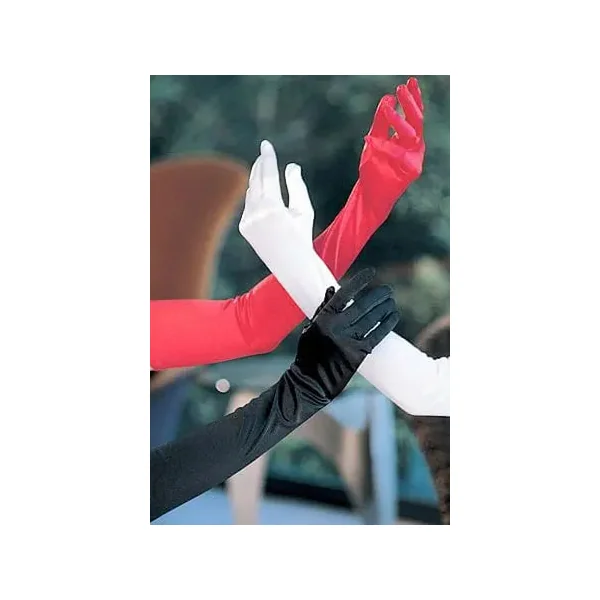 Long Satin Spandex Gloves