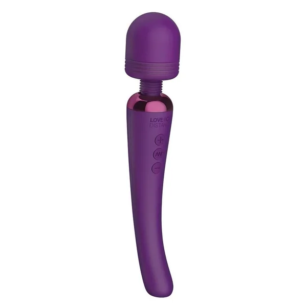 Love Distance Grasp App Controlled Silicone Rechargeable Wand - Purple