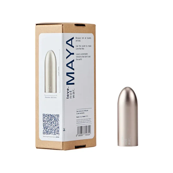Love Not War Maya Head Recycled Aluminum Rechargeable Bullet Vibrator Interchangeable Head