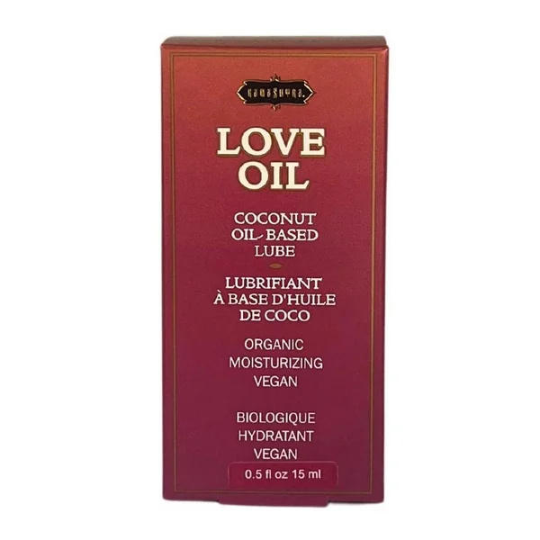 Love Oil Coconut Based Lubricant .50oz Mini Bottle with Dropper