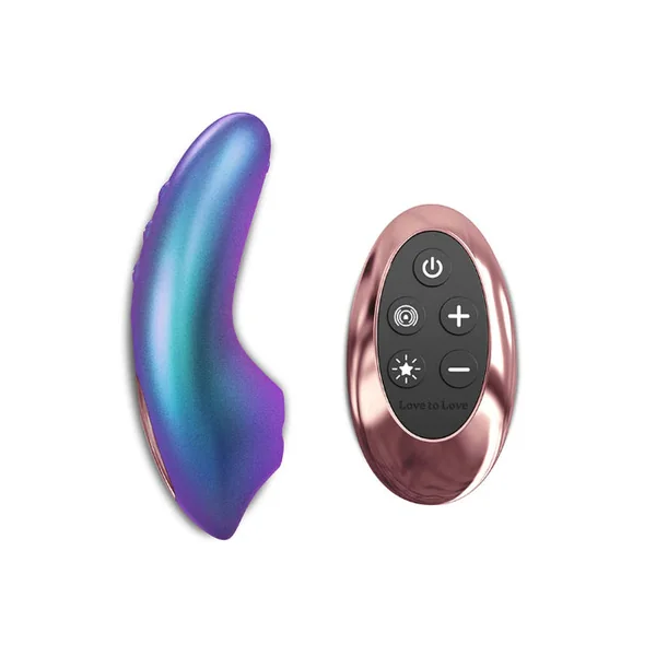 Love to Love Dreamer Iridescent Rechargeable Silicone Flicking Remote Control Vibrator