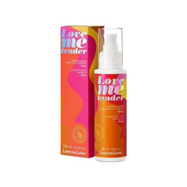 Love to Love Love Me Tender Luscious & Heating Massage Oil Mojito 3.3 oz.