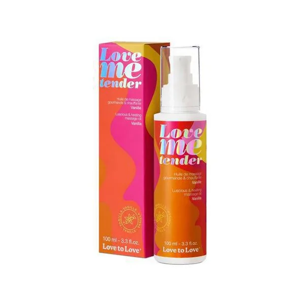 Love to Love Love Me Tender Luscious & Heating Massage Oil Vanilla 3.3 oz.