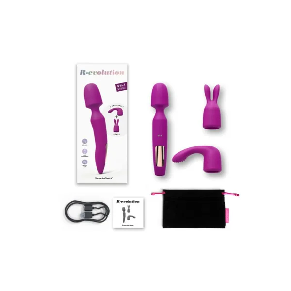 Love to Love R-evolution Rechargeable 3-in-1 Wand Vibrator