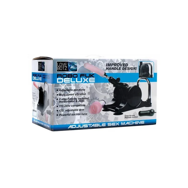 LoveBotz Robo Fuk Deluxe Adjustable Sex Machine - Black/Pink