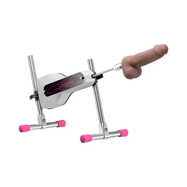 Lovense Mini App Enabled Sex Machine With Interchangeable Dildo Attachment