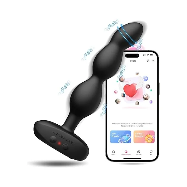 LOVENSE Ridge Vibrator Anal Beads Dildo, 360° Rotating Vibrating Butt Plug Anal Sexy Toys for Men Women, Adult Toy Prostate Massager