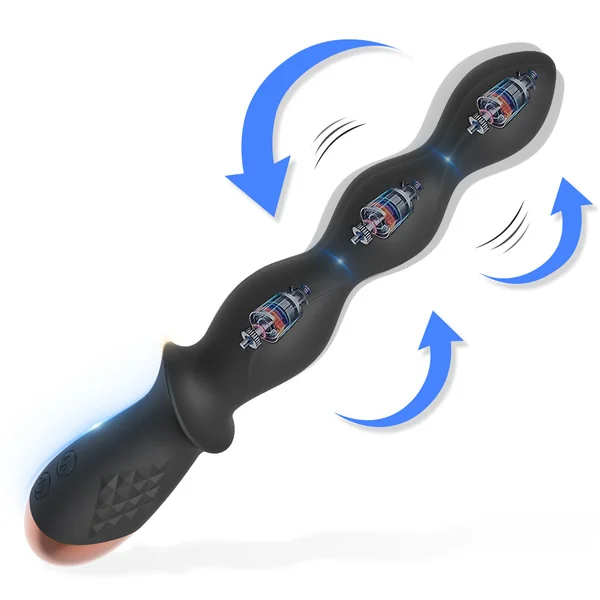 LovePulse™ Triple Vibration Anal Beads – 10 Modes, Pulsating Motors, Magnetic Charging