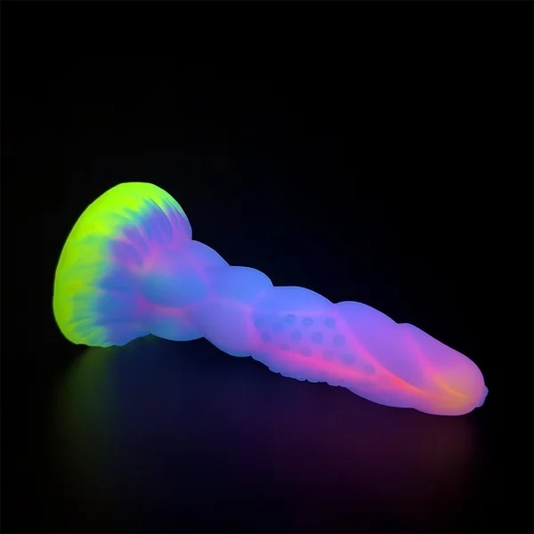 Luminous Fluorescence Mixed Color Shaped Butt Plug Luminous Liquid Silicone Replica