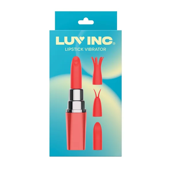 Luv Inc. Lipstick Vibrator With 3 Heads