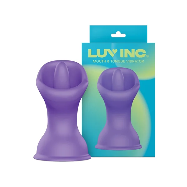 Luv Inc. Mouth & Tougue Suction Cup Vibrator - Purple