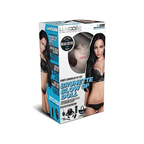 Luvdollz Vibrating Life-Size Blowup Doll with Remote Control – Blowup Sex Doll (Vanilla)